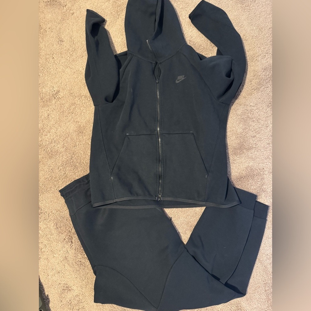 Nike Black Lightweight Zip-Up Jacket L top XL bottom
